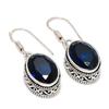 London Blue Topaz Gemstone 925 Sterling Silver Jewelry Earring 1.42 " U692
