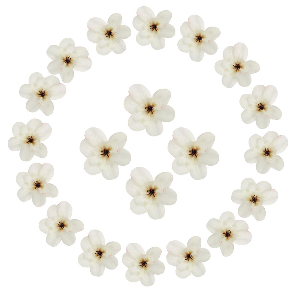 20Pcs Artificial Cattleya Flower Head Fake Cattleya Heads Bulk Artificial Flowers for DIY Wedding Bouquets Party Home Decoration