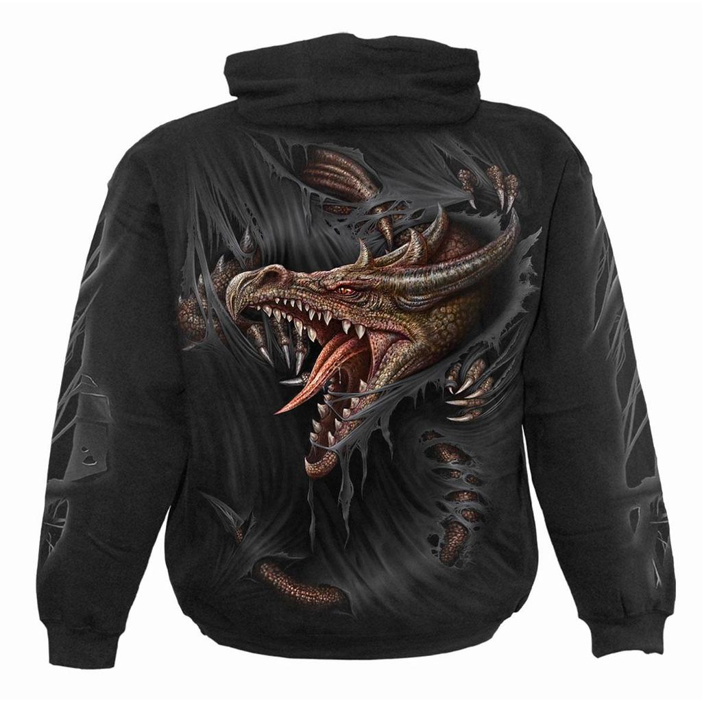 Spiral Childrens/Kids Breaking Out Back & Sleeve Print Hoodie