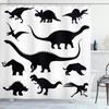 Dinosaur Shower Curtain For Bathroom, Funny Jurassic Dino World Park Shower Curtain Sets Bathtub Decor With Hooks Waterproof