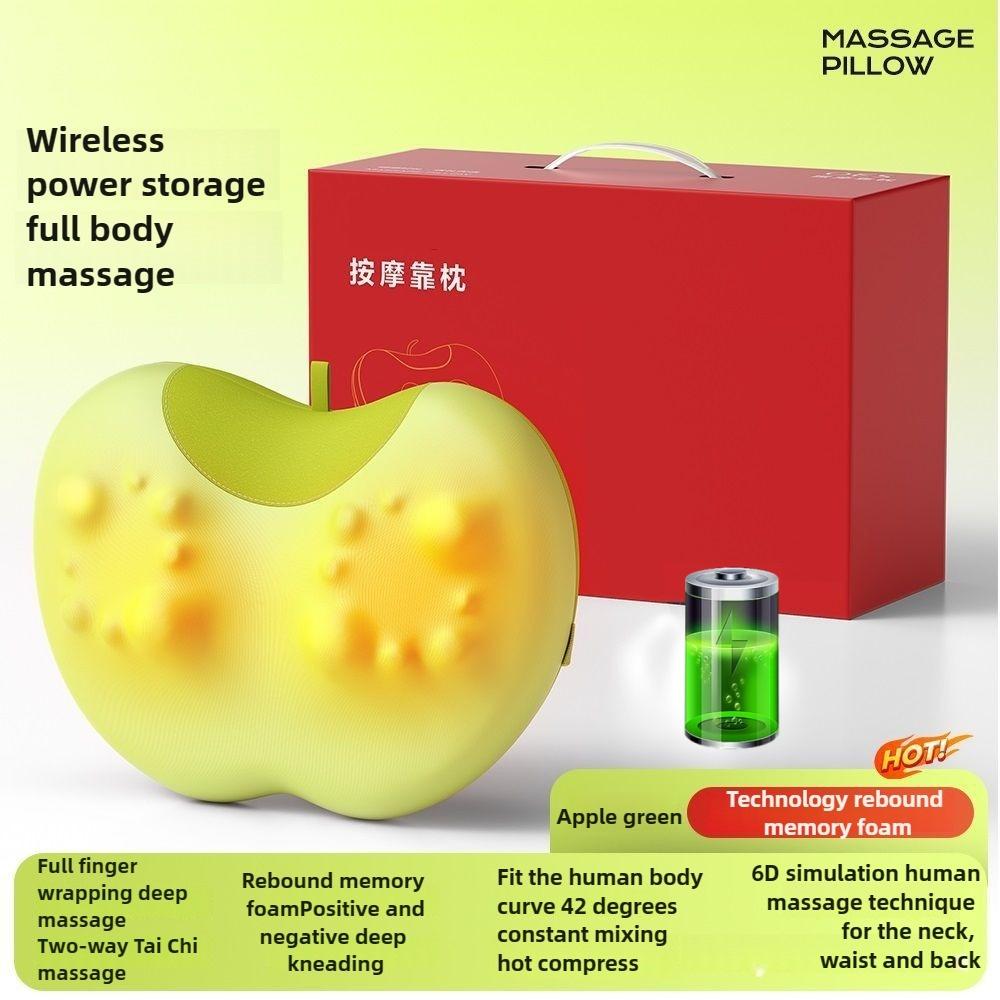 

Новейшая многофункциональная подушка-массажер для шеи и спины с подогревом, глубокий разминающий массаж тканей, для плеч, ног, ступней, подарок зелёный