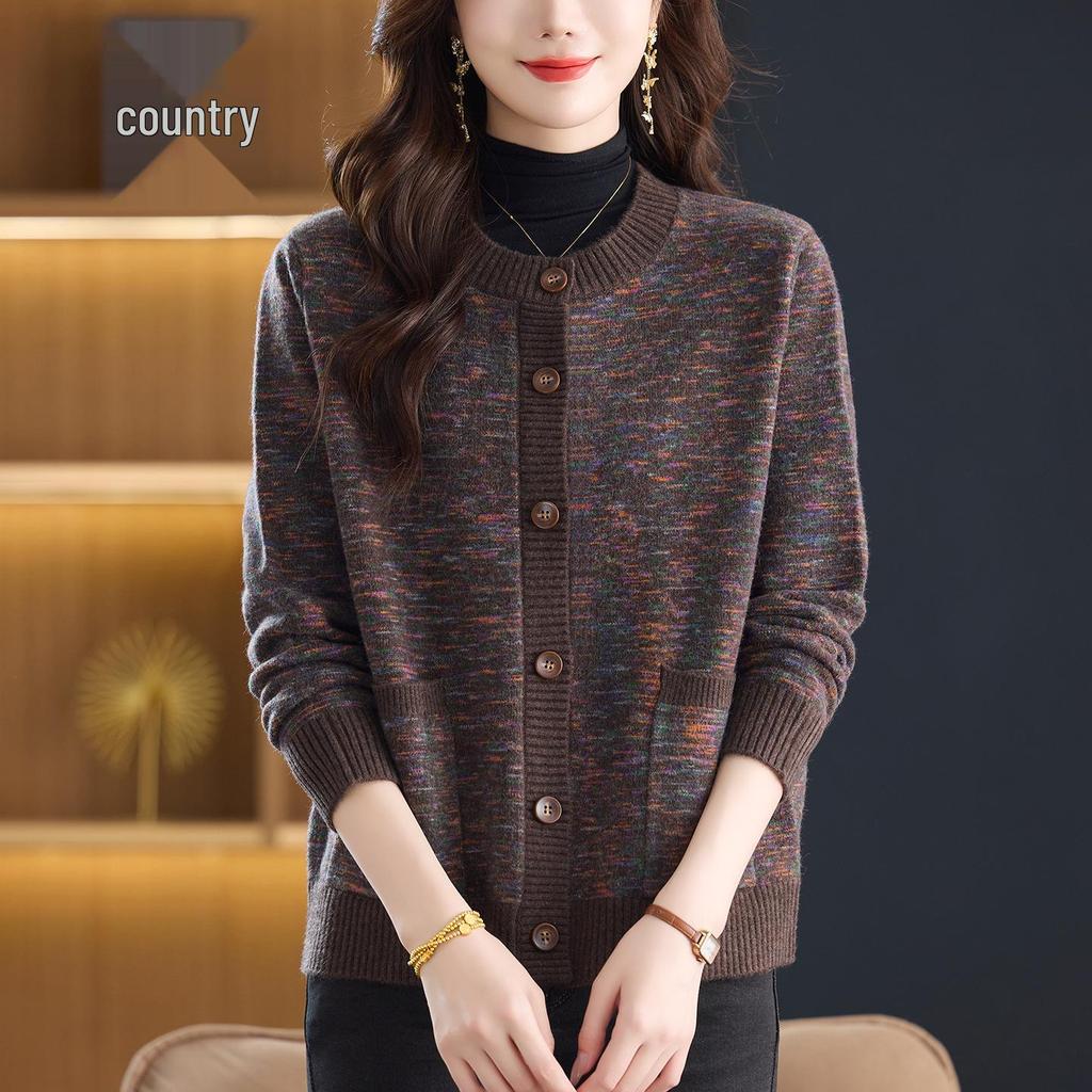 Wszechstronny damski kardigan dzianinowy: Kolekcja Jesień 2025 - Sweter płaszcz o luźnym kroju na wiosnę, jesień i zimę