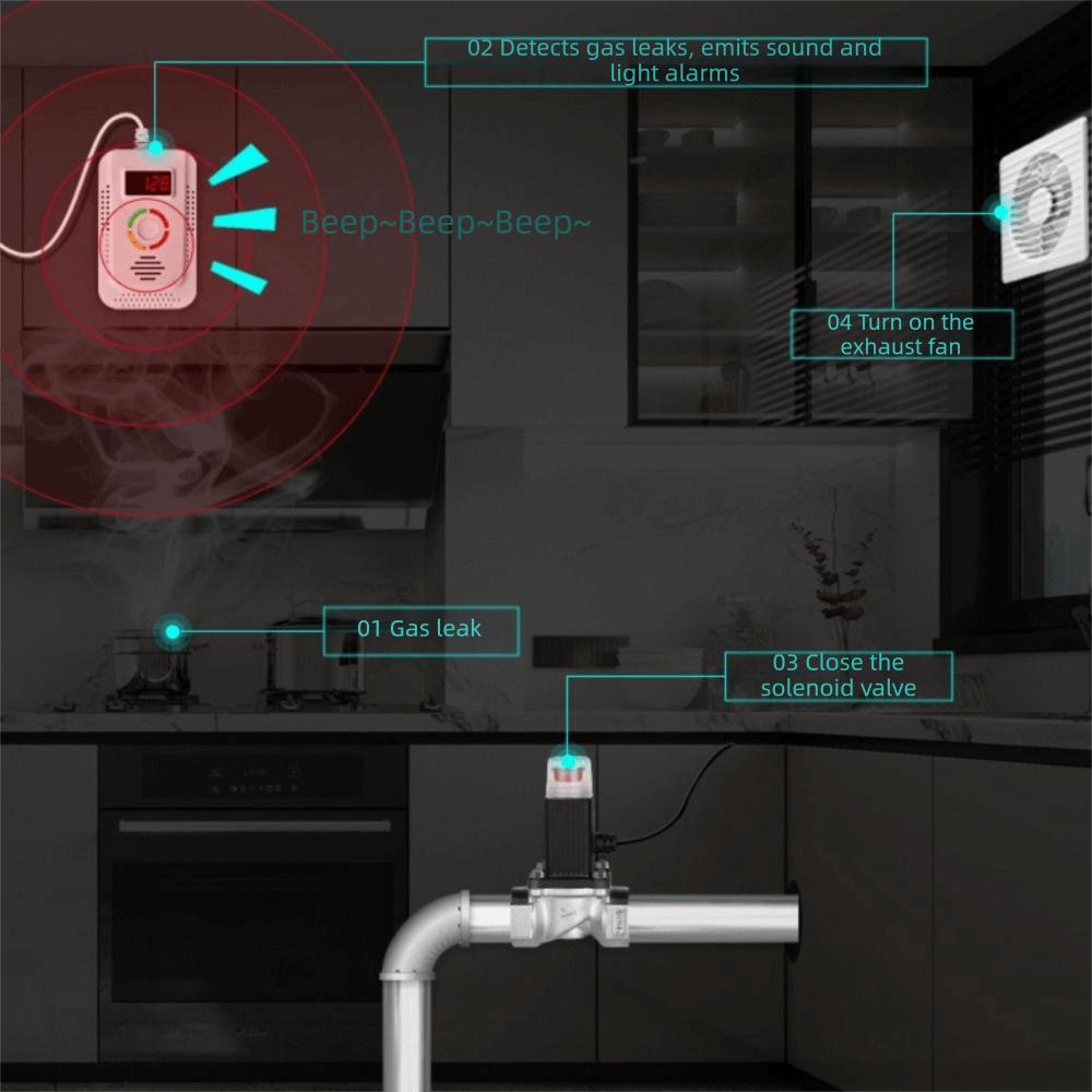 Temperature Humidity Sensors Gas Detection System Environmental Sensors Gas Alarm Kitchen