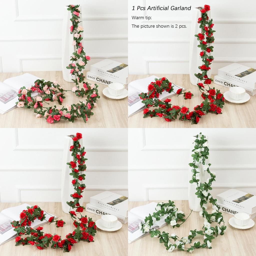 Vibrant 2.5m Artificial Flowers Spring Small Peony Ivy Leaf Vine Perfect For Wedding Decorations