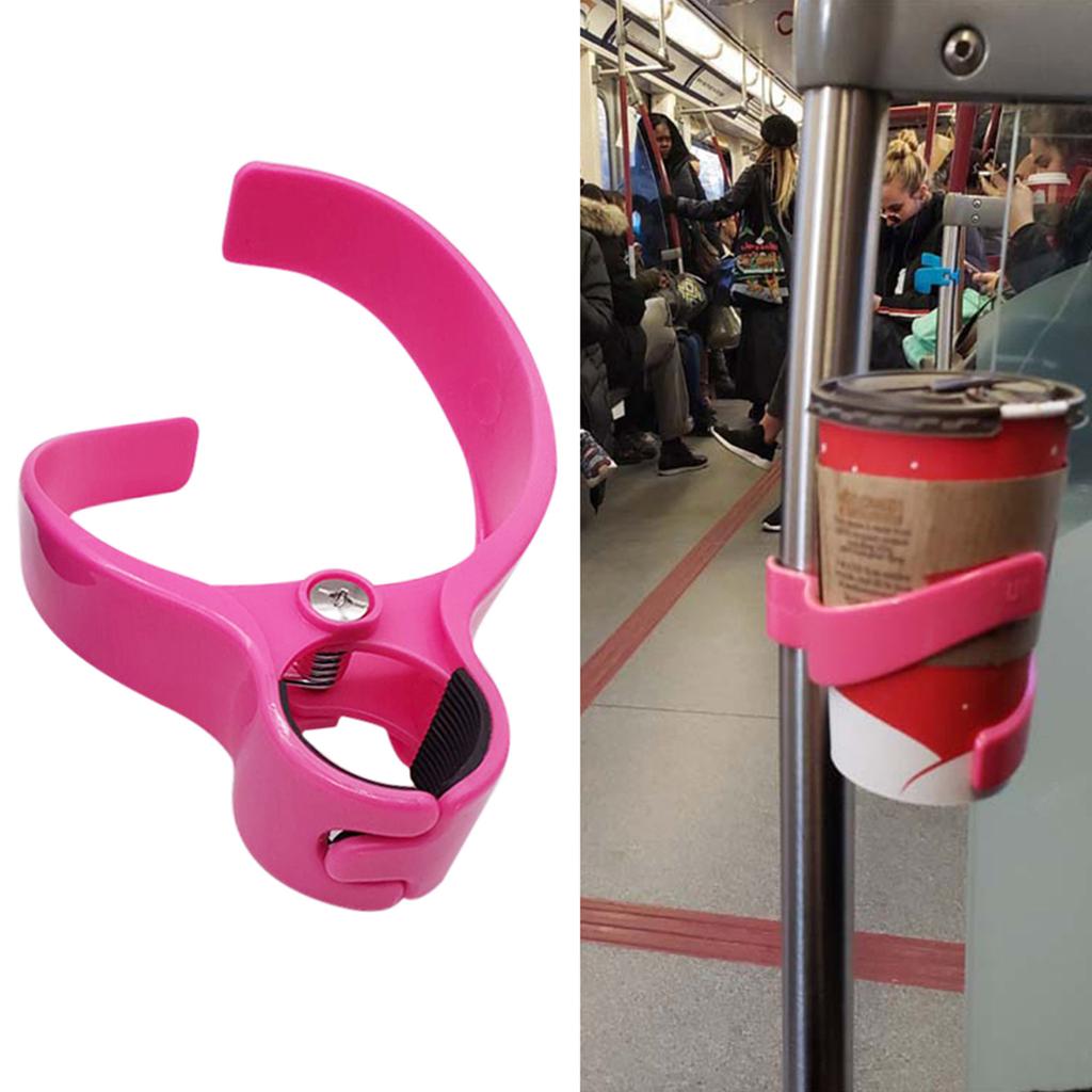 Portable Vehicle Cup Holder Plastic Coffee Water Milk Mug Stand Cup Clip for Buses BicyclesPole