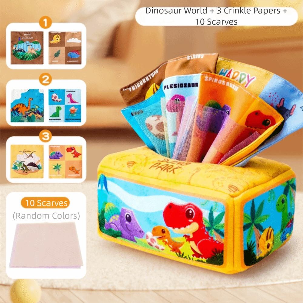 Pulling Game Baby Tissue Box Toy Education Montessori Children Cloth Toys  6-18 Month