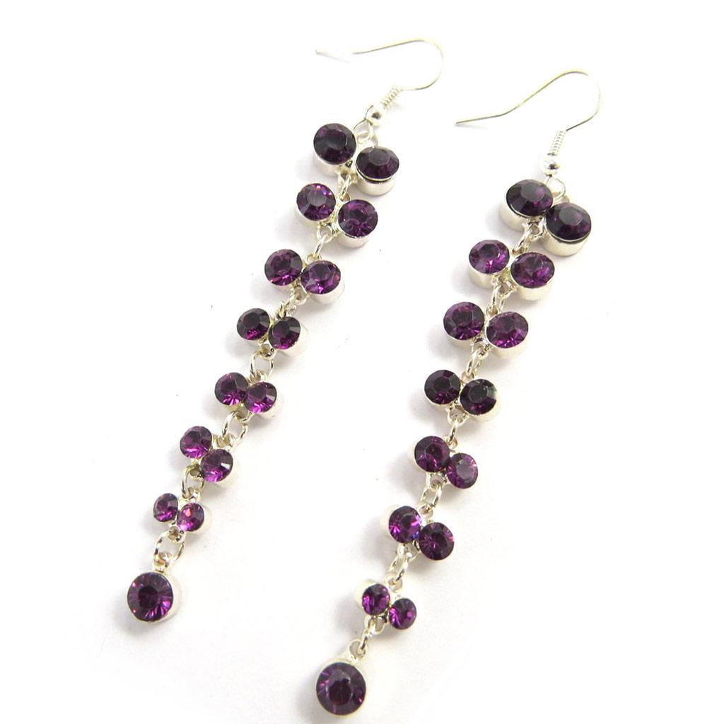 Les Trésors De Lily [M1895] - Boucles Créateur 'Sissi' violet