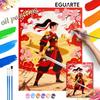 Mulan Oil Painting Hand Painting Art Kit Coloring Painting Handmade Diy Home Decoration Gift