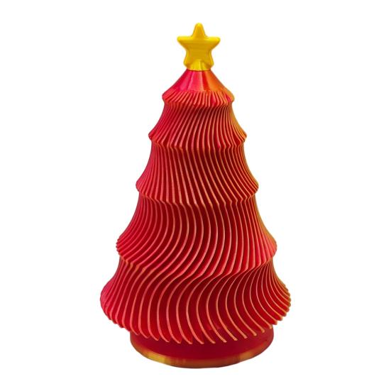 DYS 3D Printed Christmas Tree Fidget Toy, Lightweight Mini Desktop Ornament, Decompression Hand Toy for Anxiety Relief And Relaxation Gift