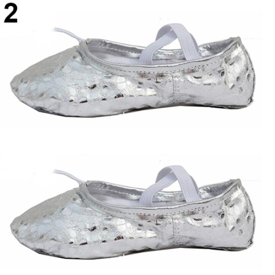 

Женские и женские балетные танцевальные туфли из искусственной кожи с блестками для взрослых, пуанты для гимнастики 39