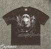 Eagle Moon Lightning T-Shirt: Unisex Cotton Graphic Tee