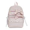 Mochila Escolar de Estudiante con Encaje de Lazo Gran Capacidad para Mujer