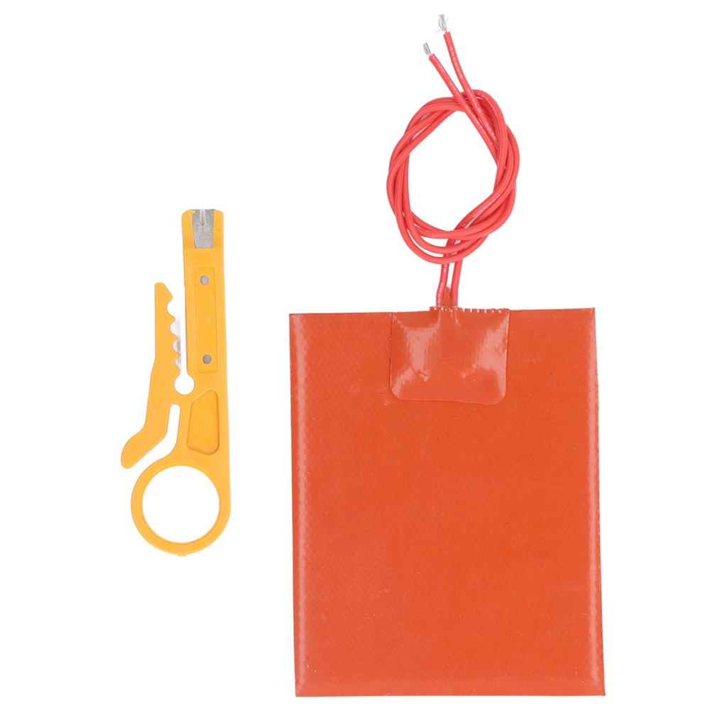 Silicone Rubber Heating Pad Thin High Dielectric Strength Safe Flexible Heating Mat 12V 20W 250 celsius