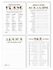Inkdotpot Bridal Shower Game Set Of 4(50 Sheets Each) w   Miss to Mrs Gold Banner Floral Fun Bachelorette Party Game Set