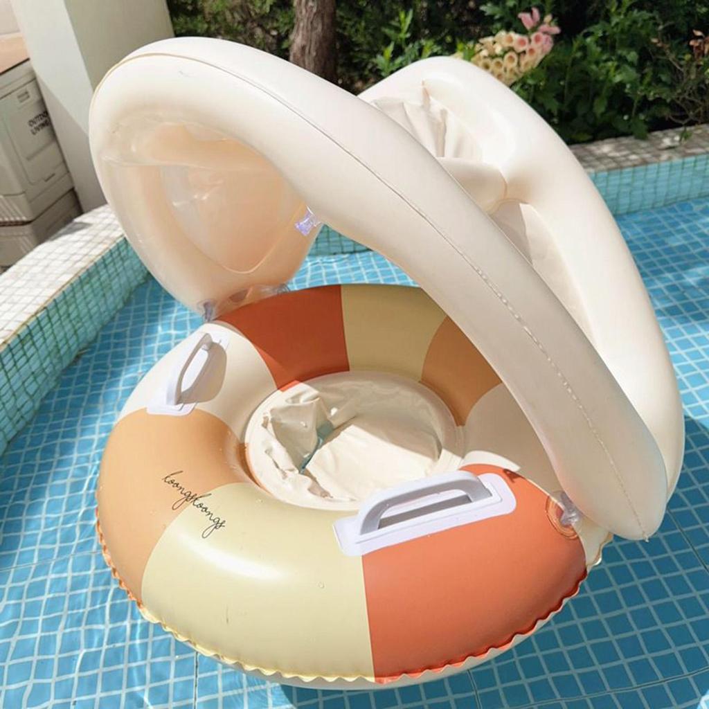Pool Inflatable Toys for Swimming Ring with SunShade Pool Float Seat Swim Tube Baby Swimming Circle Beach Pool Party Toys