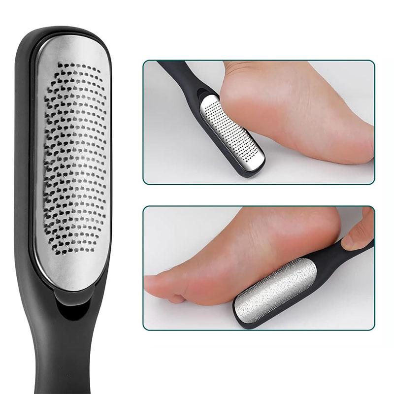 Double-Sided Stainless Steel Foot File & Scraper for Callus Removal and Heel Care