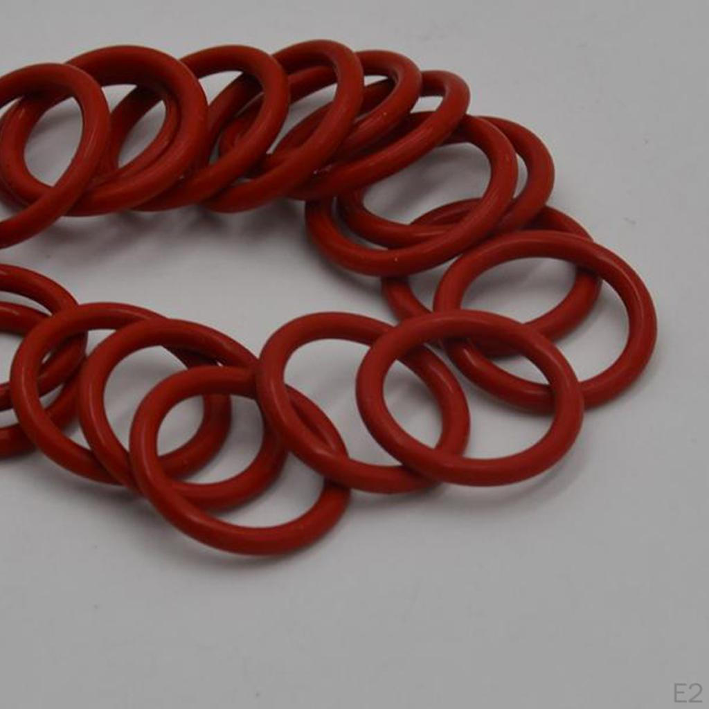 20-part Silicone Rings With Orange Tube Damper For 12AX7 12AU7 12AT7