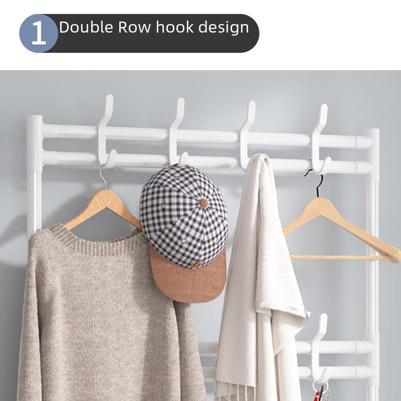 Suport pentru pantofi și pălării cu mai multe straturi care economisește spațiu pentru ușă - Soluție de depozitare economică