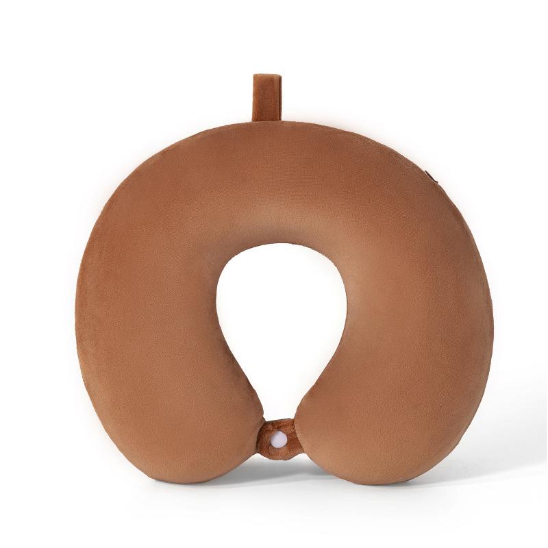 High Density Slow Rebound Memory Cotton Neck Pillow Portable Household Travel U-shaped Pillows 360 ° Surround Support Pads The Jacket Can Be Washed