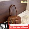 Autumn Winter Vintage Women's Bag Large Capacity Shoulder Bag Solid Color Multi Pockets Casual Commuter Bag Retro Handbags