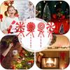 Christmas Foam Lollipop Decorations 4Pcs/set Holiday Christmas Xmas Tree Candy Lollipop Picks Creative Seasonal Decor