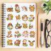 50/100PCS Christmas Cartoon Calf Sticker Phone Case Diary Suitcases Motorcycle Cup Speaker Phone Stationery Notebook PVC Sticker