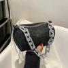 New Outdoors Allover Rhineste Bucket Bag, Glitter Chain Prom Purse, Women's Mini Crossbody Bag (6.3*3.54) Inch