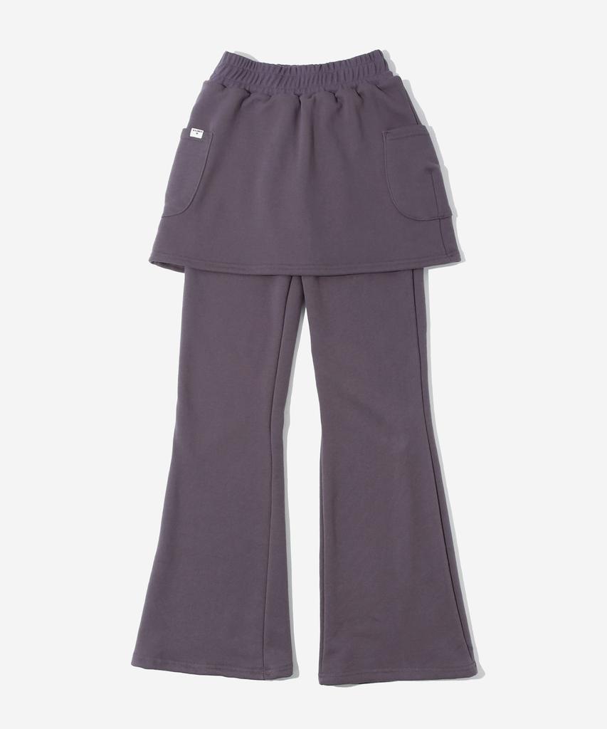 KIJIKO Ke611-Bootcut Skirt Pants Purple