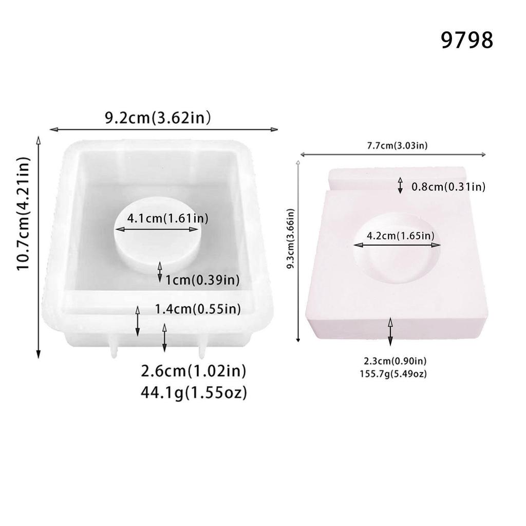 DIY Heart House Candlestick Silicone Mold Window Houses Tea Light Candle Holder Craft Gift Making Resin Gypsum Molds Home Decor