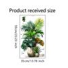 Natural Fresh Green Plant Wall Sticker PVC Potted Plant Decal Posters for Bedroom Office Relieve Visual Fatigue Home Decoration