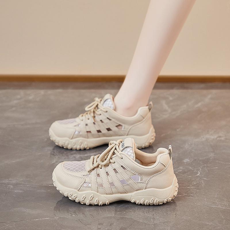 Hollow White Shoes Women's Autumn Thin New Mesh Breathable Sports Sandals Mesh Shoes Children