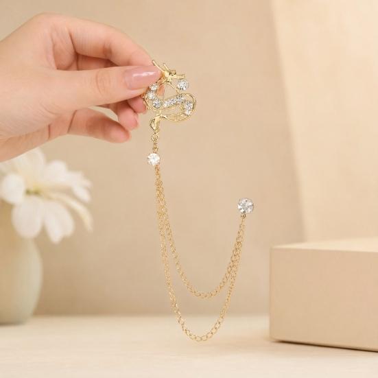 Suit Brooch for Men Auspicious Dragon & Women Collar