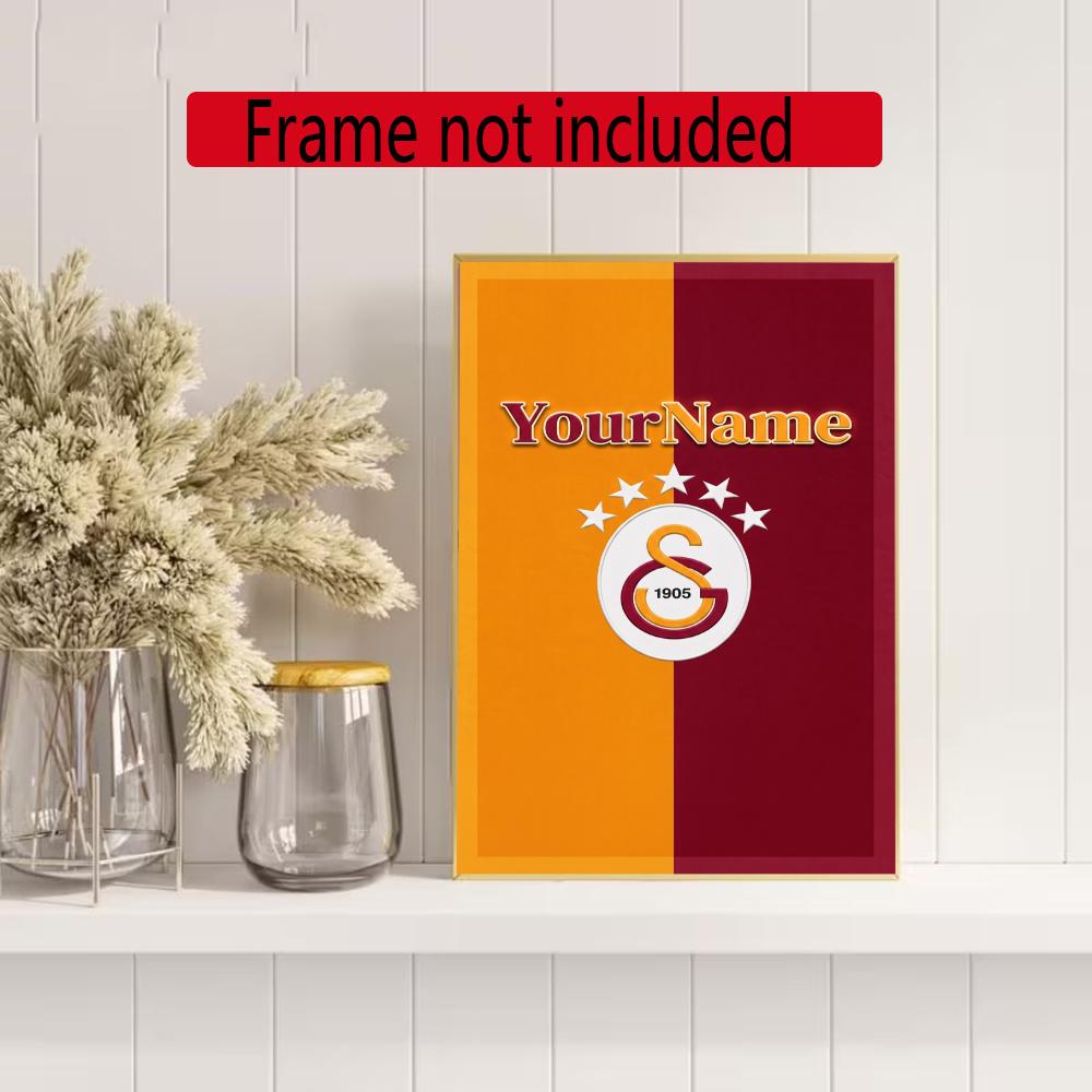 Galatasaray Customize Your Name Diamond Painting Round Diamond Diy Frameless Holiday Artwork Suitable For Home Office Wall Decoration