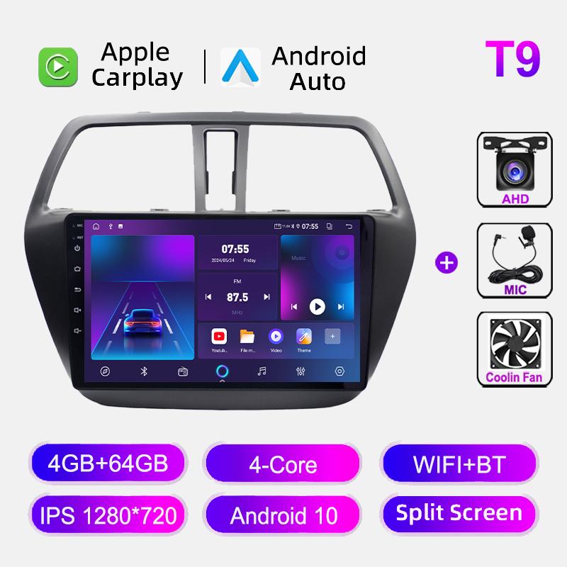 2 Din Android 12 Auto Car Radio Multimedia Video Player For Suzuki SX4 S-Cross 2014-2025 Carplay Navigation GPS Stereo Autoradio