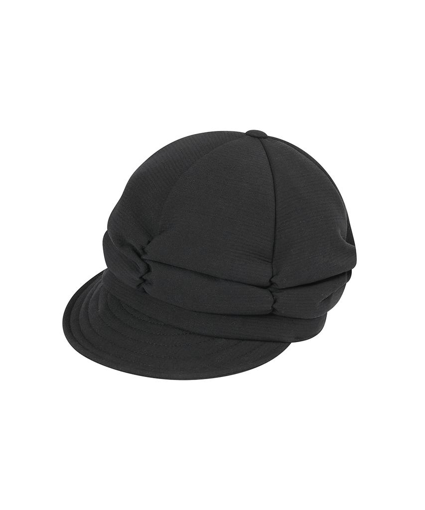 MISEKI SEOUL Pleats Shirring Cap Black