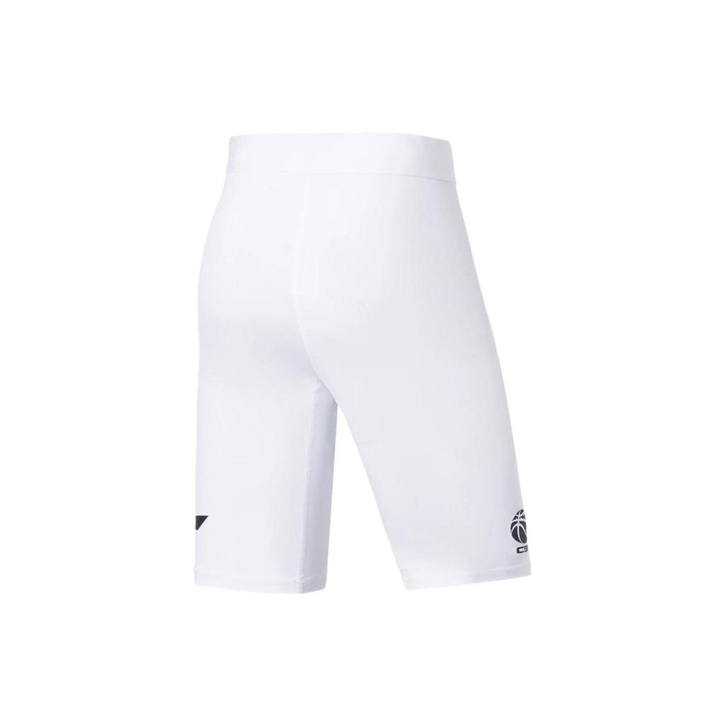 Li Ning Sports Basketball Series CBA Solid Color Basketball Print Sports Shorts Men Shorts White AUSS019-1