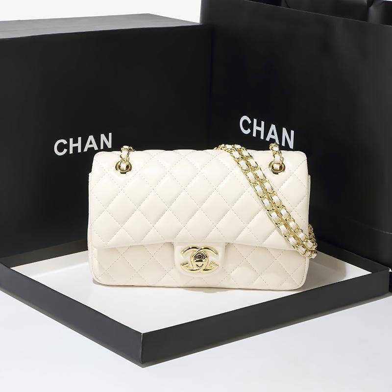 Xiaoxiangfeng CF Chain Bag 2025 New Grid Shoulder Crossbody Women's Leather Fashionable Versatile Armpit