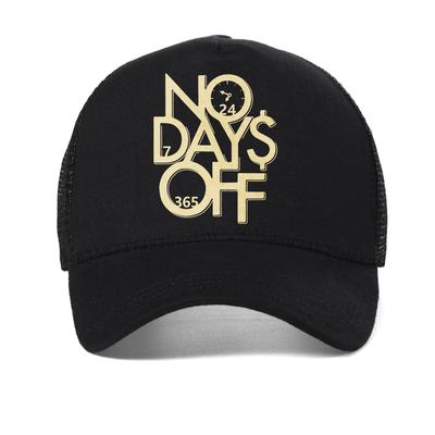NO DAYS OFF Baseball Cap Summer Outdoor Adjustable Casual Sports Hats Breathable Sunscreen Hat Fashion Mesh Snapback Hats