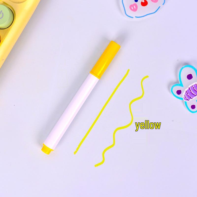 Dingdong Wasserlösliche Abwischbare Flüssigkreide-Stifte - 12 Fluoreszierende Farben für Tafeln