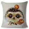 Cute Cartoon Animal Pillowcase Watercolor Animal Cushion Cover Living Room Bedroom Sofa Linen Decorative Pillowcase