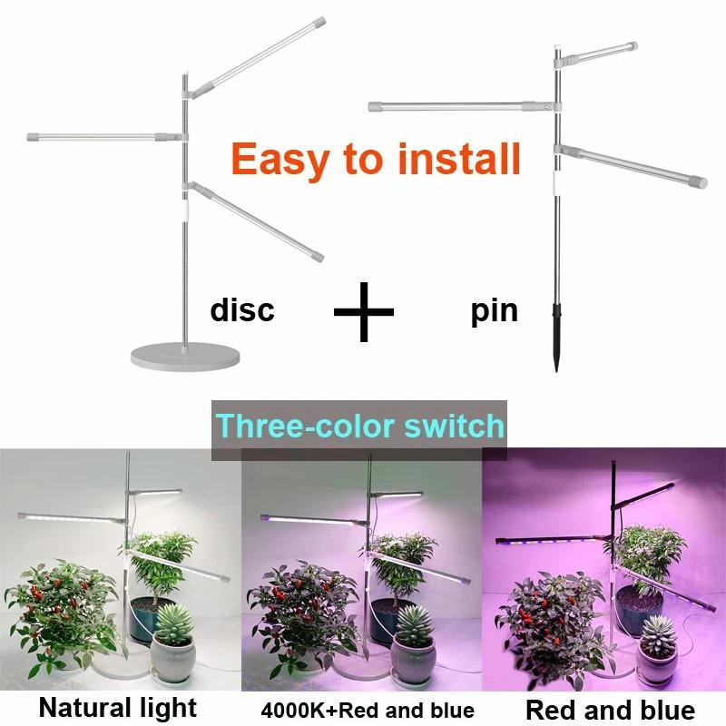 

XYM-Grow Light(4000+RB)-TX-WX 10W Indoor Succulent Plant Vegetable Fruit Growth Lamp Full Spectrum Plant Light Bar EU Plug