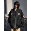 American baseball jersey men's and women's spring and autumn neutral heavy industry embroidered splicing locomotive jersey couple jacket jacket