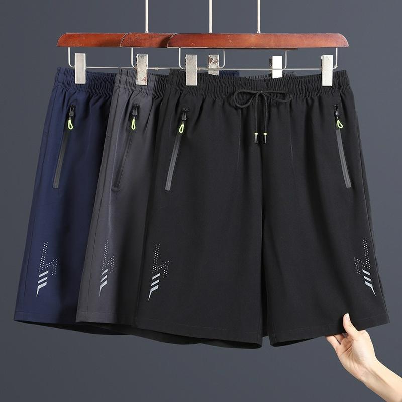Summer Men's Shorts, Quick-drying Ice Silk, Sports and Leisure, Cool, Loose, Large Size, Thin Five-point Pants, Beach Pants