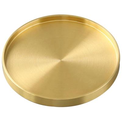NOELAMOUR Coaster, Brass Metal, Gold, 3D Round, Stylish, Vintage Design, Diameter 6.6cm X Height 0.8cm (1)