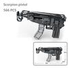 Toy Gun Assembly Building Blocks MOC Models QBU191 Rifle Desert Eagle AK47 AWM M416 MCX Assault Rifles Boys Educational Gifts