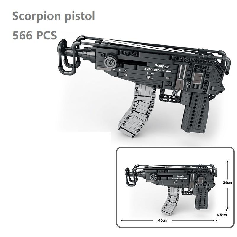 Toy Gun Assembly Building Blocks MOC Models QBU191 Rifle Desert Eagle AK47 AWM M416 MCX Assault Rifles Boys Educational Gifts
