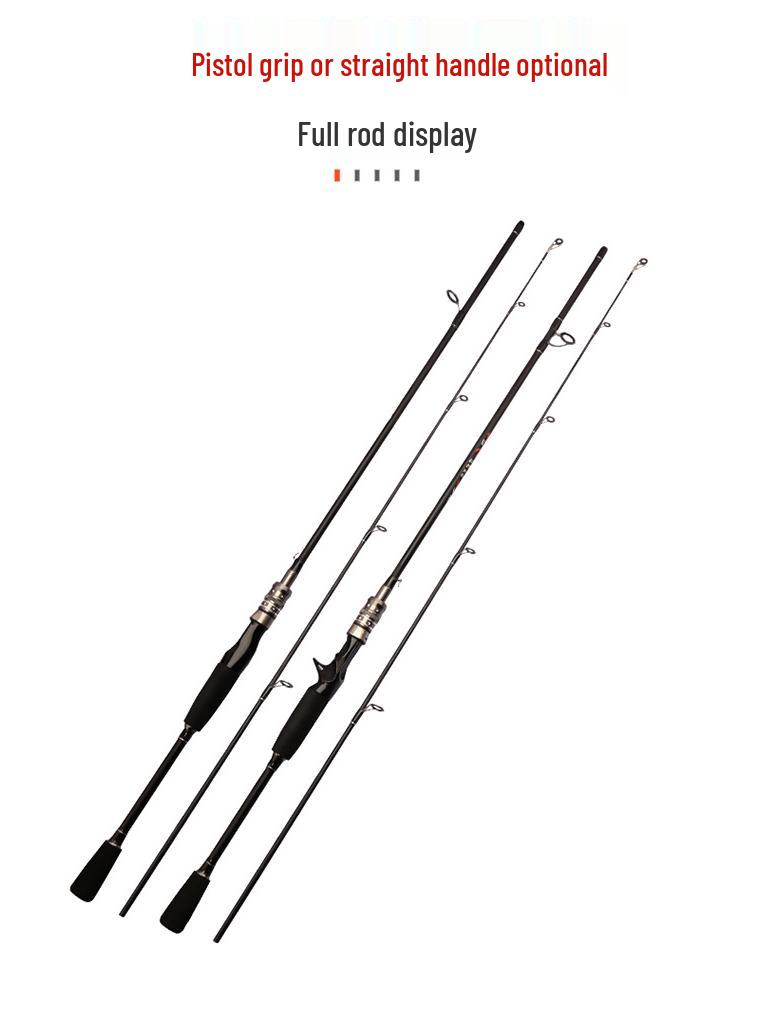 Cross-border Carbon Micro-object Horse Mouth Lure Rod with Solid Soft Tone Tip and Straight/Gun Handle