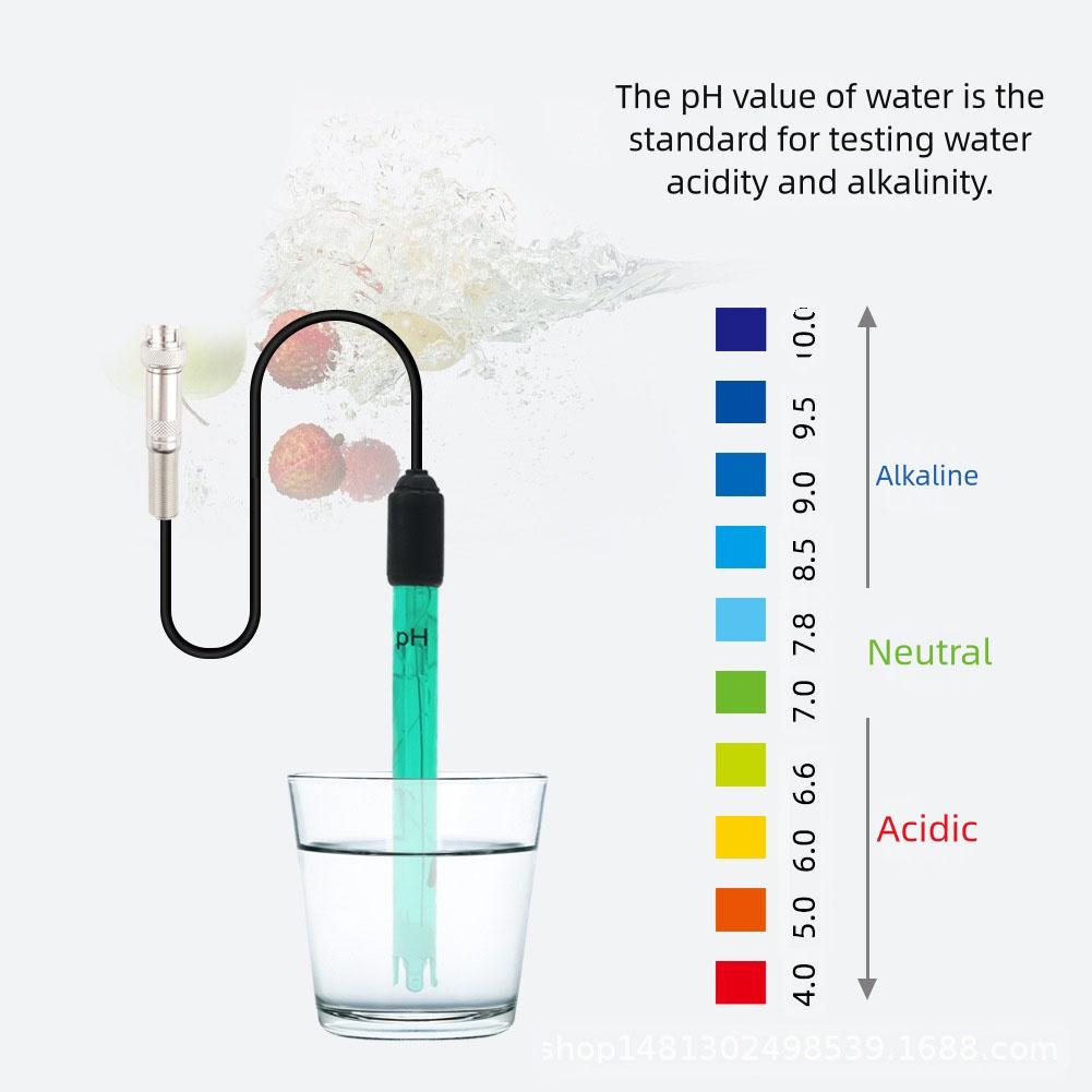 Water pH ORP Replacement Probe with 300 Cm Cable and BNC Connector for Irrigation Water Aquarium and Laboratory Use