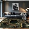 European Luxury Black Gold Living Room Carpets Cloakroom Non-slip Large Area Rugs Leisure Bedroom Coffee Table Washable Foot Mat