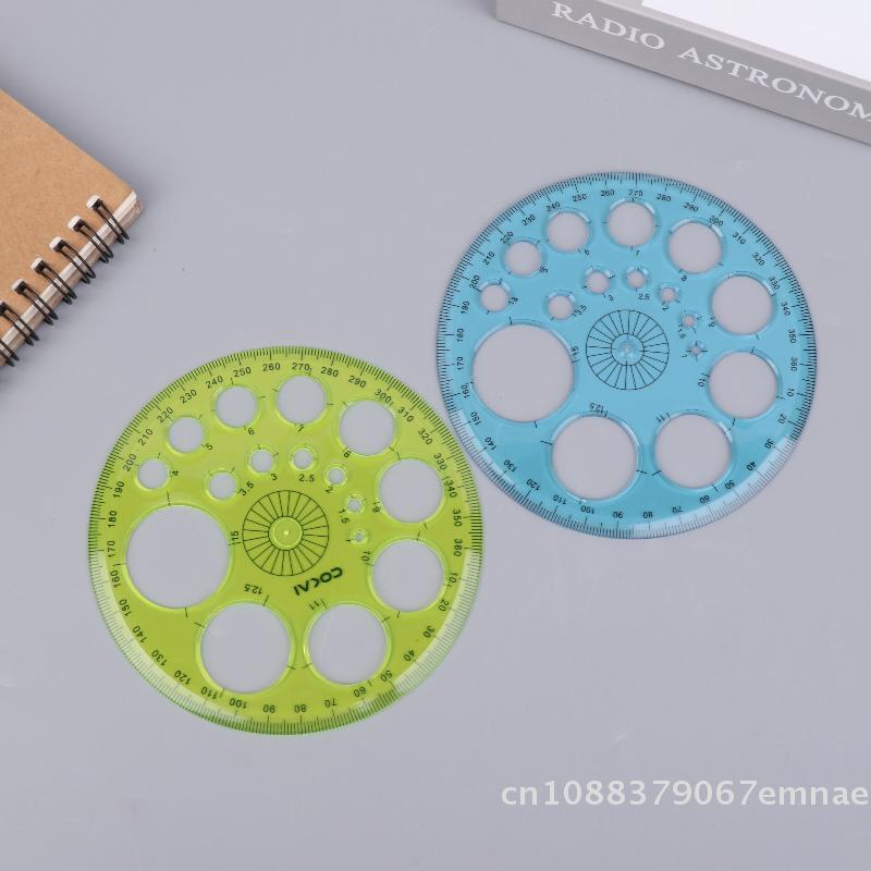 [ZYAS]1/2/3Pcs Circles Drawing Shape Geometric Drawing Stencils Tools Multifunction Geometric Template Plastic Measuring Ruler